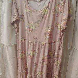 Pink Rose Baby doll dress 1x